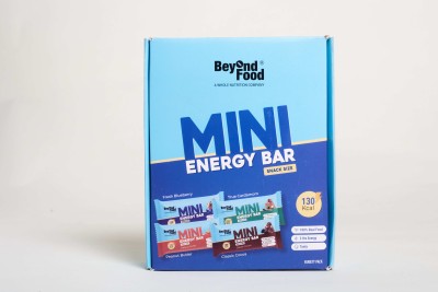 Beyond Food Mini Energy Bars Combo Energy Bars(180 g, Fresh Blueberry, Peanut Butter, True Cardamom, Classic Cocoa)