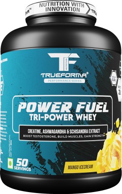 TRUEFORMA Power Fuel Whey - (Creatine, Ashwagandha & Schisandra Extract) Whey Protein(2 kg, Mango Ice-cream)