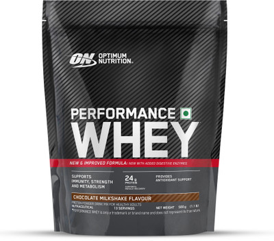 Optimum Nutrition Performance Whey Protein Powder Whey Protein(500 g, Chocolate Milkshake)