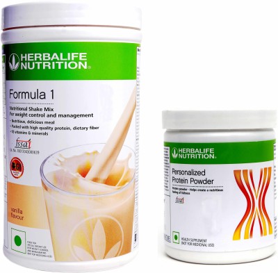 HERBALIFE Formula 1 Nutritional Shake Mix Vanilla 500 gm With Personalized Protein 200 gm Plant-Based Protein(500 g, 200 g, kulfi, plain)