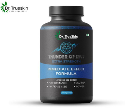 Dr.trueskin Thunder Of Zeus Capsules for stamina uplift daily Pre Workout(30 Capsules, Unflavored)