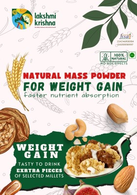 Lakshmi Krishna Natural Mass Powder for Weight Gain Protein Blends(1 kg, No flavor)