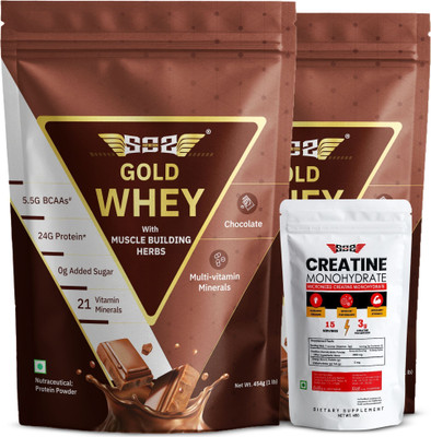 SOS Nutrition Isolate Supplement Powder, FDA Certified, 24g Per Serve, 0g Sugar, Free Creatine Whey Protein(1 kg, Chocolate)