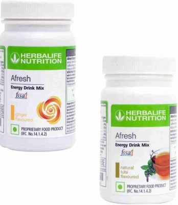 HERBALIFE Nutrition Afresh Energy Drink Mix Combo ginger & Tulsi Flavor Energy Bars Energy Bars(100 g, Ginger, Tulsi)