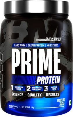 BIGMUSCLES NUTRITION Prime Protein | Whey Protein Isolate & Concentrate | Digestive Enzymes | 24g Whey Protein(1 kg, Swiss Chocolate)