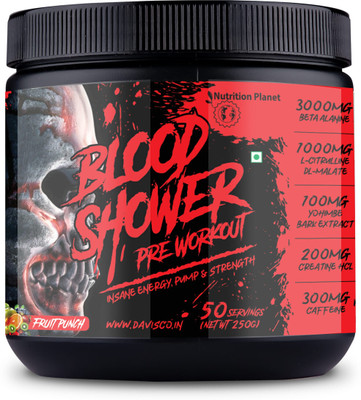 Nutrition Planet Blood Shower Preworkout, 50 Servings Pre Workout(250 g, Fruit Punch)