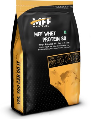 MyFitFuel MFF Whey Protein 80, 2kg, Mango Alphonso Whey Protein(2000 g, Mango Alphonso)