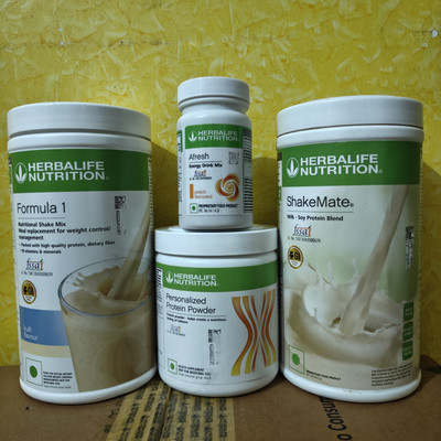 Herbalife Nutrition FORMULA 1 KULFI SHAKE SHAKEMATE PROTEIN POWDER 200GM AFRESH PEACH Protein Bars(4 pounds, kulfi shake, afresh peach, shakemate, ppp200gm, p200gm)