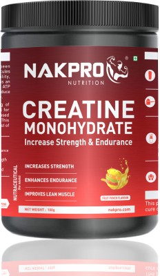 Nakpro Micronized Creatine Monohydrate Jar Trustified Certified, Supports Muscle Growth Creatine(100 g, Fruit Punch)