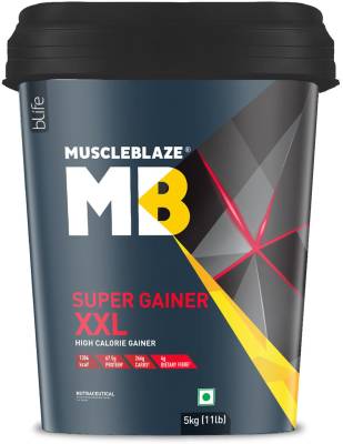 MUSCLEBLAZE Super Gainer xxl (Banana, 5 Kg/ 11 lb) Weight Gainers/Mass Gainers