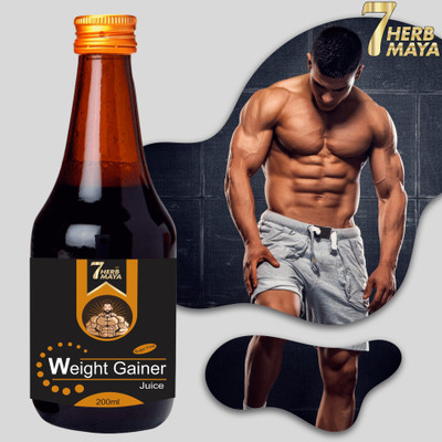 7Herbmaya Weight Gainer Juice/ Weight Gain Syrup/ Muscle Building Juice/ Mass Gainers Weight Gainers/Mass Gainers(200 ml, Fruit)