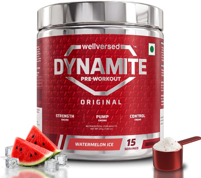 Wellversed Dynamite Pre-Workout for Men (15 servings) Pre Workout(210 g, Watermelon Ice)
