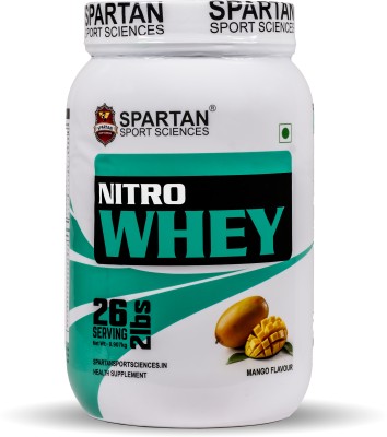 Spartan Sport Sciences Nitro Whey Protein Powder | Gym Protrein Powder for Men & Women | Whey Protein(2 pounds, Mango)