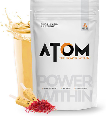 AS-IT-IS Nutrition ATOM Nitro 3g Creasure, 33g Protein, 7.4g BCAA Whey Protein(1 kg, Kesar Kulfi)