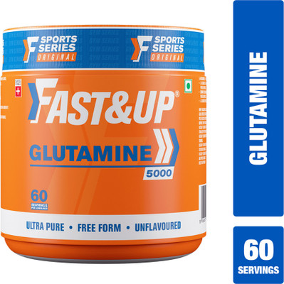 FAST&UP L-Glutamine Post Workout Recovery Supplement For Muscle Growth&Recovery-60Serving Glutamine(300 g, Unflavoured)