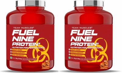 TEAM MUSCLES Fuel Nine whey Protein (2Kg) Pack Of 2 | Whey Protein | Fuel Protein Whey Protein(4 kg, Butterscotch)