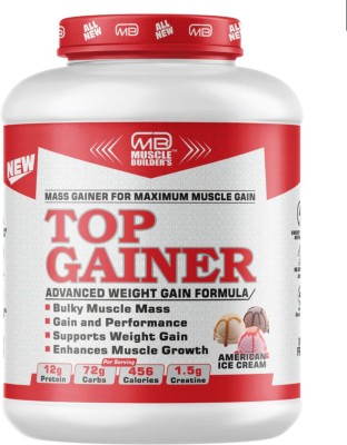 MB MUSCLE BUILDER'S Top Gainer For Bulk Mass Gain & Support Weight Gain With Rapid Muscle Growth. Weight Gainers/Mass Gainers(3 kg, American Ice cream)