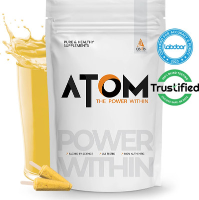 AS-IT-IS Nutrition AS-IT-IS ATOM Whey Protein 1kg with Digestive Enzymes | USA Labdoor Certified Whey Protein(1 kg, Mawa Malai)