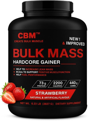 CBM BULK MASS WEIGHT GAINER 2.827KG STRAWBERRY Weight Gainers/Mass Gainers(2827 g, STRAWBERRY)