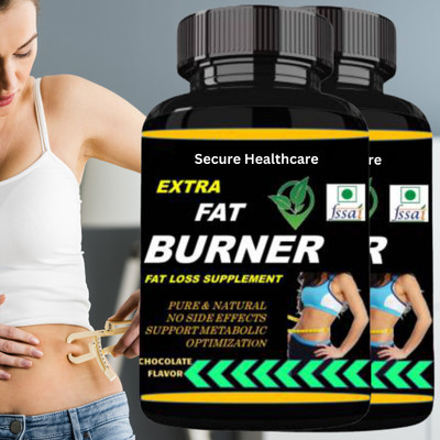 Secure Healthcare Extra Fat Burner ,Advance Fat Burner Weight Loss Supplement Plant-Based Protein(60 Capsules, unflavoured)