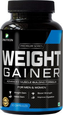 DNUTRIXN Premium Series Weight Gainer |Muscle Building, Improve Digestion, Boost Strength Weight Gainers/Mass Gainers(30 Capsules, Unflavoured)