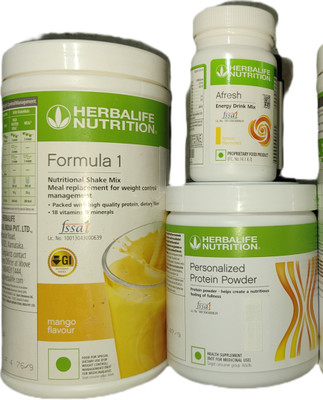 HERBALIFE F1 Shake Mango + Protein Powder 200 G + Afresh - Lemon Protein Shake(221 g, mango or lemon)