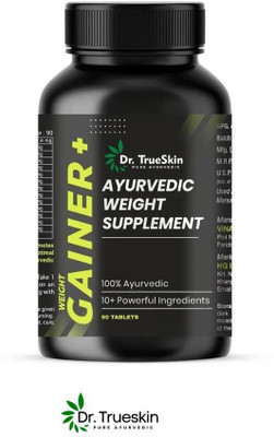 Dr.trueskin Weight Gainer+ Protein-Packed Growth Mix Weight Gainers/Mass Gainers(90 Capsules, Unflavored)