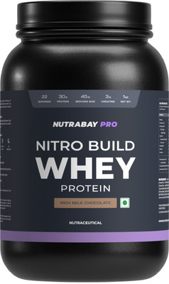 Nutrabay Pro Nitro Build Whey Protein(1 kg, Rich Milk Chocolate)