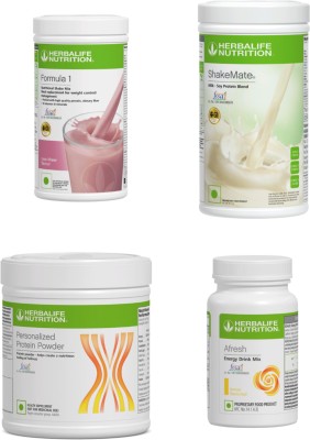 HERBALIFE Formula 1 Shake Rose Kheer, Afresh Lemon, Protein 200g, Shakemate Protein Shake(1.3 kg, Rose Kheer, Lemon)