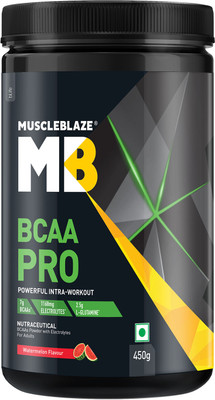 MUSCLEBLAZE BCAA PRO, Intra-Workout Formula for Muscle Recovery BCAA(450 g, Watermelon)