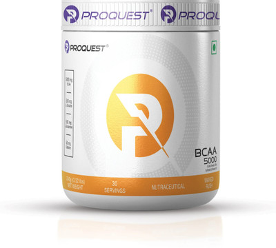 PROQUEST BCAA 5000, Intra Workout Supplement with 5g Vegan BCAAs for Muscle Recovery BCAA(240 g, Mango Rush)