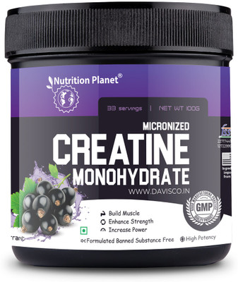 Nutrition Planet Micronized Creatine Monohydrate (Black Currant, 100g - 33 Servings) Creatine(100 g, Black Currant)