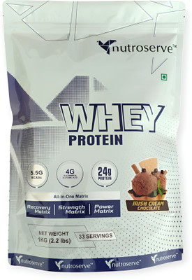 nutroserve Whey Protein Isolate | Whey Protein Concentrate | Muscle Recovery | Muscle Gain Whey Protein(1 kg, Chocolate)