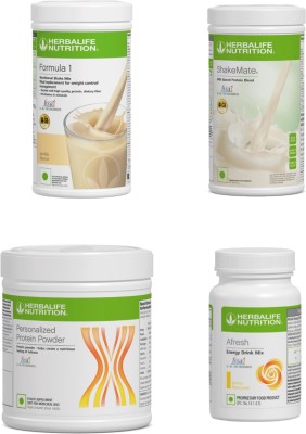 Herbalife Nutrition F1 Shake Vanilla , Small Protein Powder, ShakeMate , Afresh - Lemon Protein Shake(400 g, Vanilla lemon)