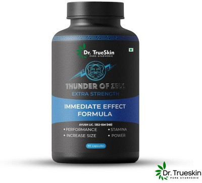 Dr.trueskin Thunder Of Zeus Capsules for energy and stamina health booster Pre Workout(30 Capsules, Unflavored)