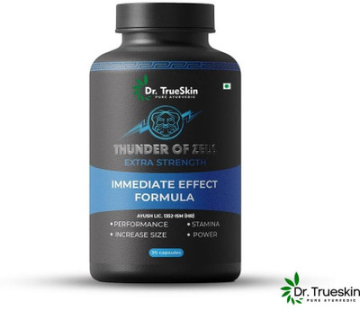 Dr.trueskin Thunder Of Zeus Capsules for power and daily strength support Pre Workout(30 Capsules, Unflavored)