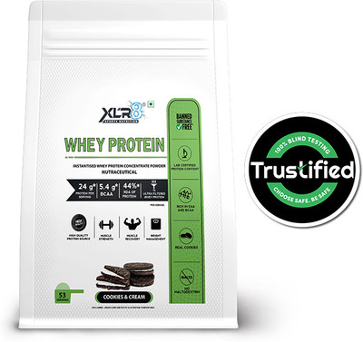 XLR8 Whey Protein with 24 g protein, 5.4 g BCAA Whey Protein(4 pounds, Cookies & Cream)