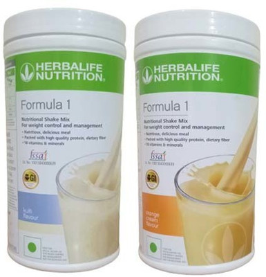HERBALIFE Formula 1 Nutritionl shake mix Kulfi and Orange flavour for weigtt loss Plant-Based Protein(1000 g, Kulfi, orange)