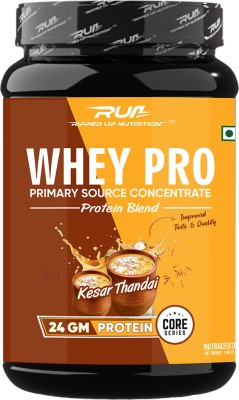 Ripped Up Nutrition Whey Pro(TRUSTIFIED)-24GM Protein-Low Carbs ,Digestive Enzimes Whey Protein(1 kg, Kesar Thandai)