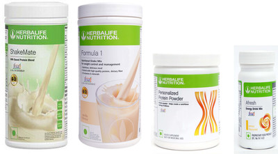 HERBALIFE FORMULA1 VANILLA PROTIENPOWDER200GSHAKEMATE 500 GRAM AFRESH LEMON 50 GRAM Plant-Based Protein(1.25 kg, VANILLA)