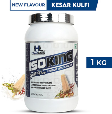 HARD LABS ISO KING ISOLATE PROTIEN Whey Protein(1 kg, KESAR KULFI)
