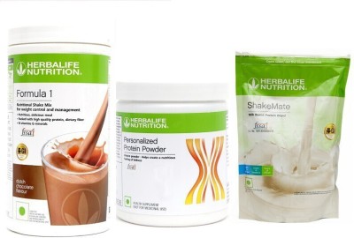 HERBALIFE Weight Loss Combo Pack Formula 1 CHOCOLATE 500G + PPP200G + SHAKEMATE 500G Protein Shake(1200 g, CHOCOLATE)