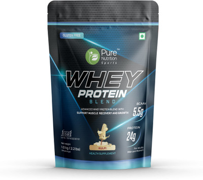 Pure Nutrition Whey Protein Blend of Isolate & Concentrate For Muscle Recovery & Body Building Protein Blends(1 kg, Kulfi)