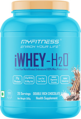 MYFITNESS iWhey H2O Double Rich Chocolate 500g Whey Protein(500 g, Double Rich Chocolate)