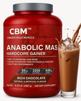 CBM ANABOLIC MASS HARDCORE GAINER PROTEIN WEIGHT GAINER Weight Gainers/Mass Gainers(2827 g, RICH CHOCOLATE)