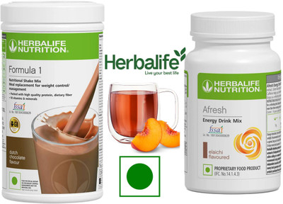 HERBALIFE Formula 1 Shake Mix 500g Afresh Energy Drink 50g Mix Protein Shake(550 g, Chocolate Elachi)