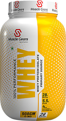 Muscle Gears Performance Whey 2lbs Chocolate Whey Protein(907 g, Chocolate)