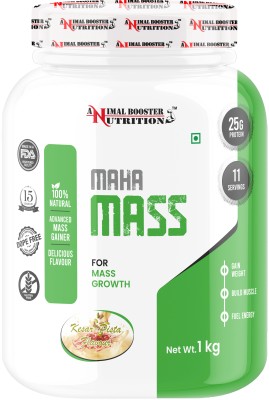 Animal Booster Nutrition Animal Booster Maha Mass Weight Gainers/Mass Gainers(1 kg, Kesar Pista)