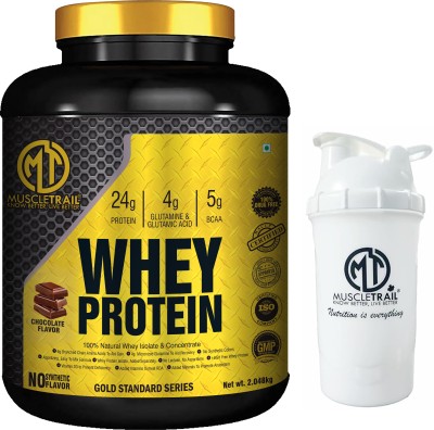 Muscle Trail Gold Standard Series with BPA free Plastic Shaker (Combo Pack) Whey Protein(2.048 kg, 600 ml, Chocolate)