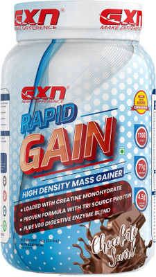 GREENEX NUTRITION Rapid Gain High Density Mass Gainer Powder Supplement | 2.2 lbs | Muscle Growth Weight Gainers/Mass Gainers(1 kg, Chocolate Swirl)